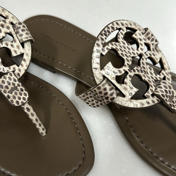 Tory Burch Miller Sandal in Smoke Roccia / Wild Mushroom - Picture 2 of 5